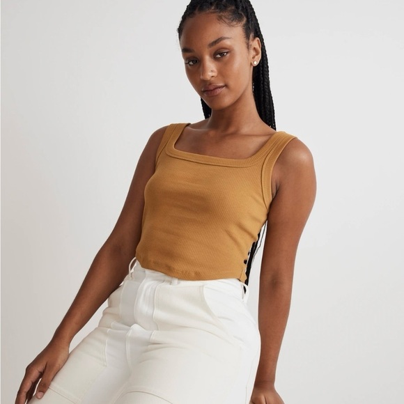 Madewell Tops - Madewell The Tailored Crop Tank in Sleekhold
